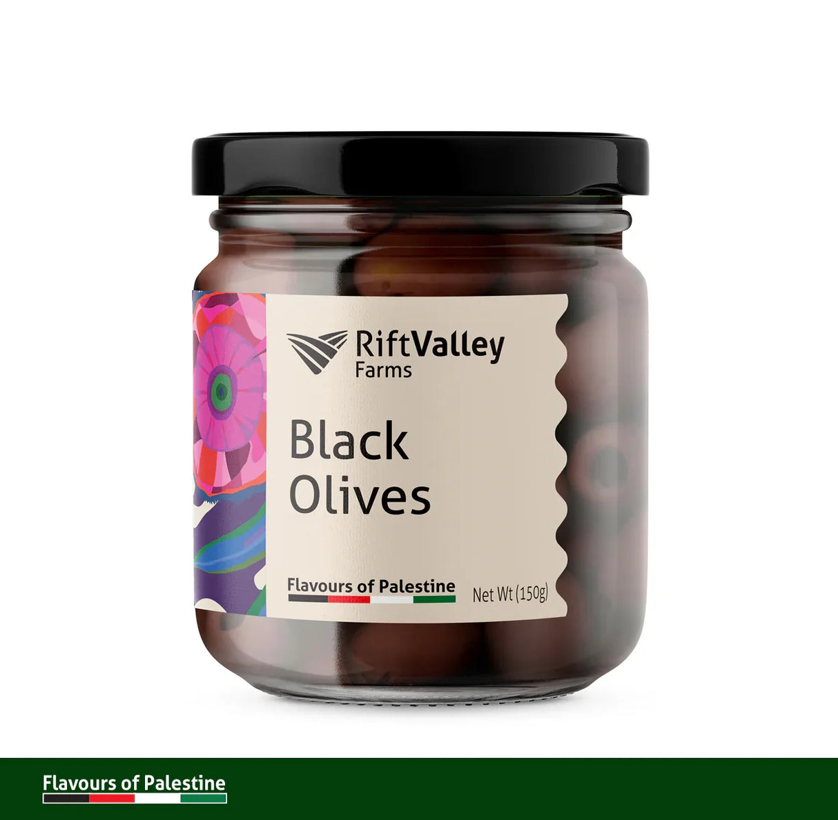 Schwarze Oliven aus Palästina 150g