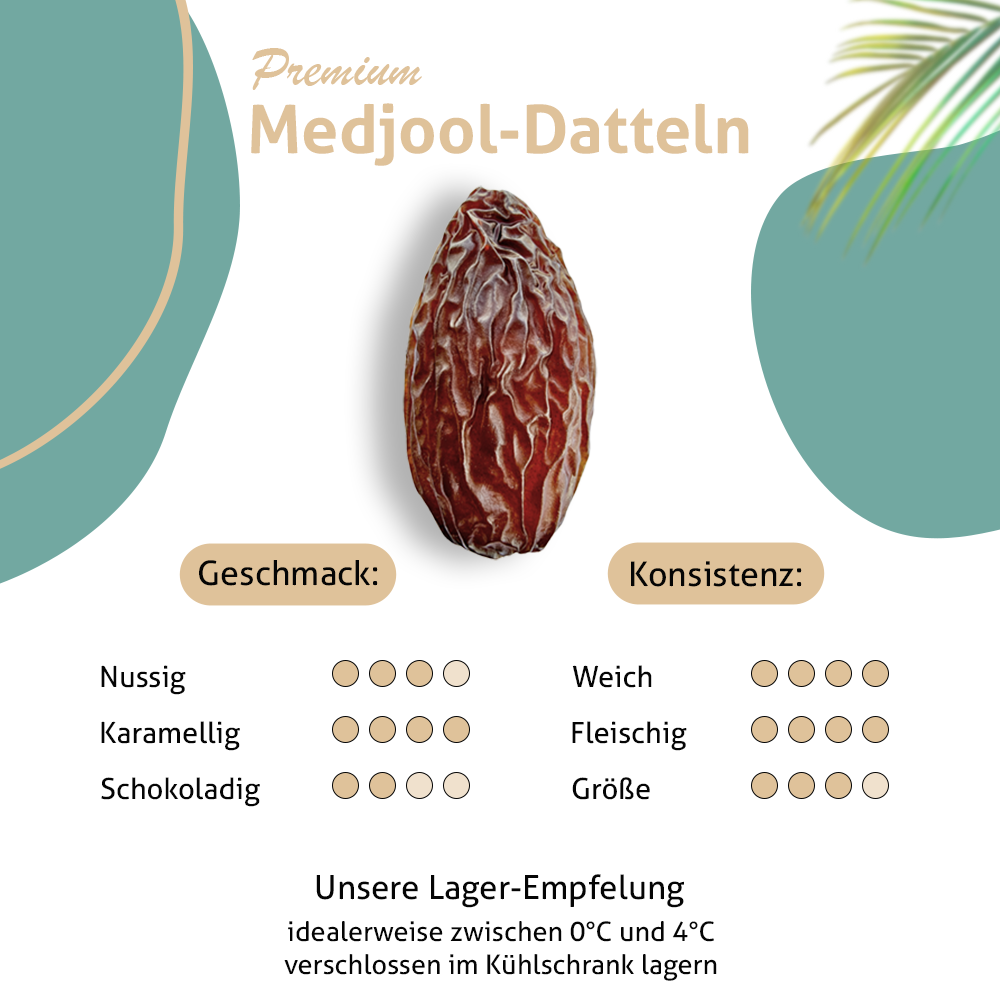 Palästinensiche Medjool Datteln Premium Jumbo 1KG - Rift Valley Farms - Ernte 2026