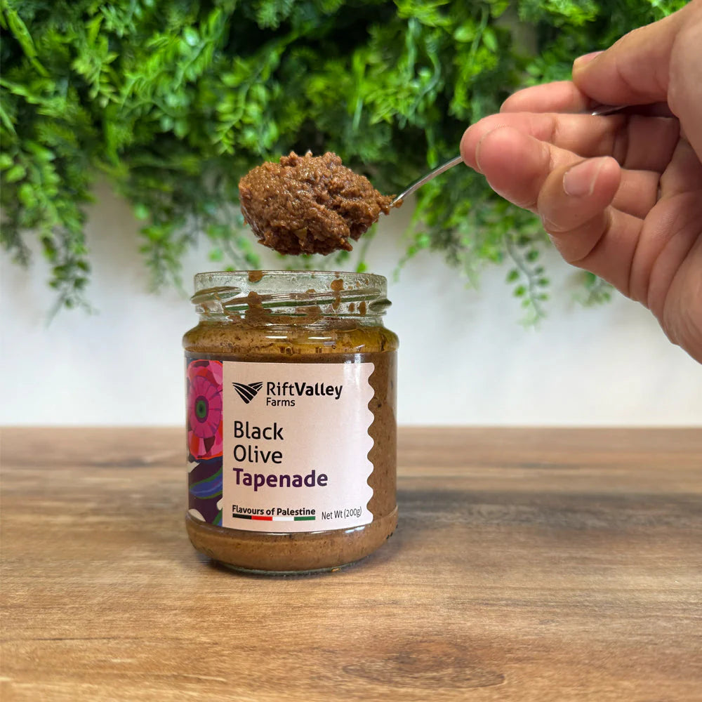 Schwarze Oliven Tapenade aus Palästina 200g