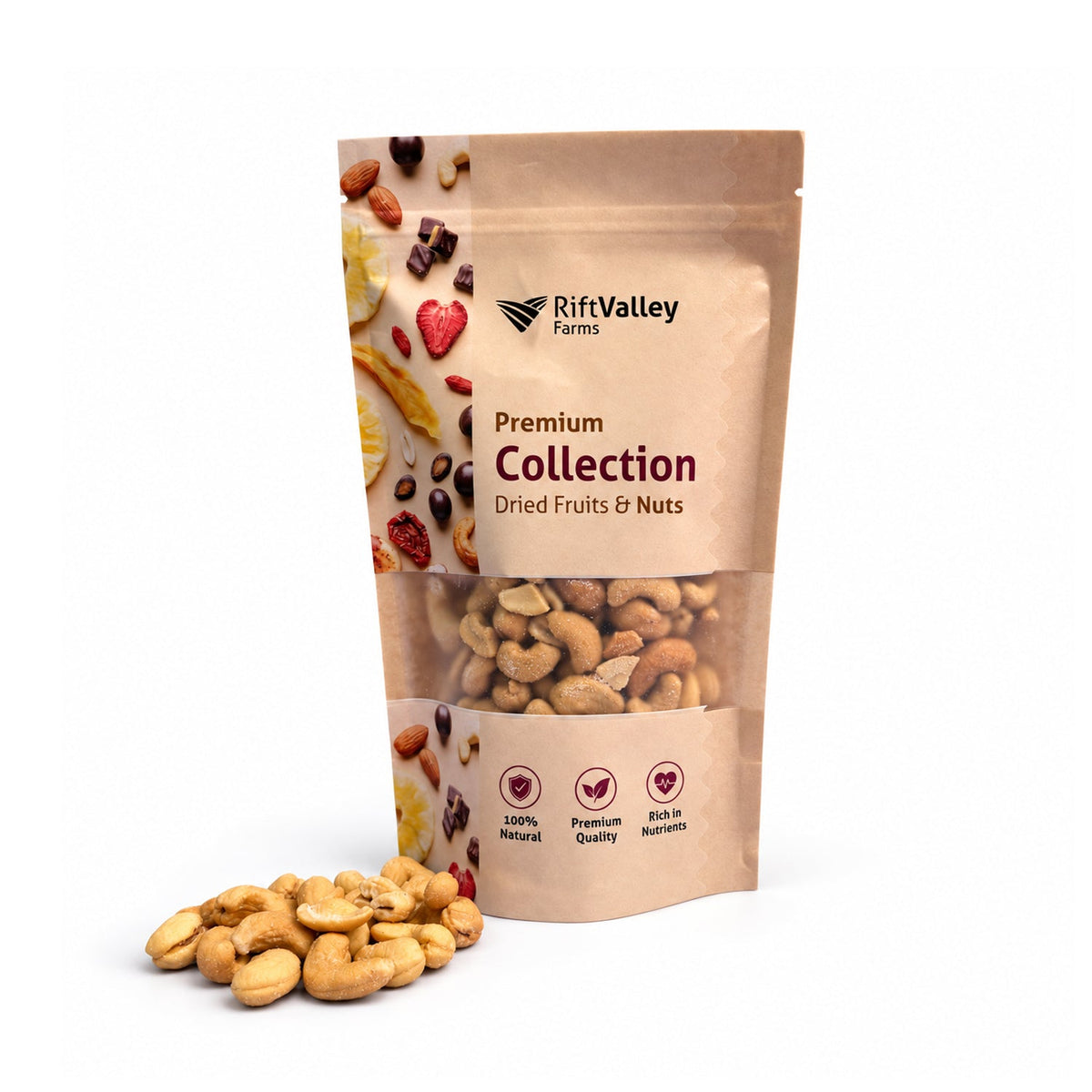 Geröstete Cashewkerne 200 g – gesalzen - Rift Valley Farms EU