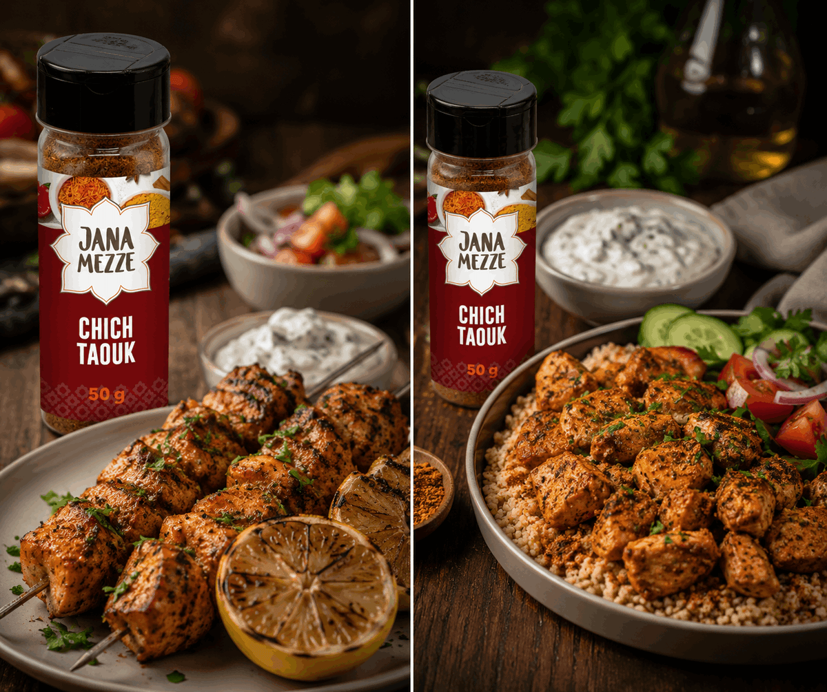 JANA Mezze – Chich Taouk – Gewürzmischung – 50 g – Streudeckel – product view 3