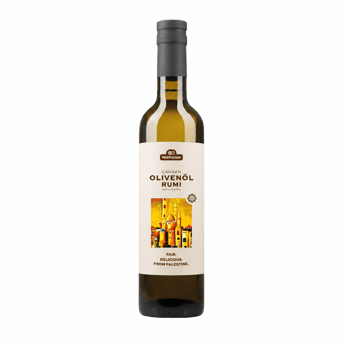 Olivenöl Rumi aus Palästina, nativ extra – 500 ml – product view 1