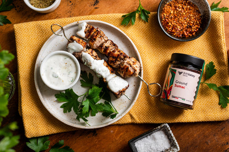 Sumach-Hähnchen-Spieße