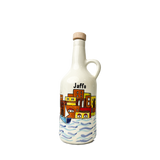 Handgemalte Keramik-Olivenölflasche aus Hebron – Limitierte Kunstedition mit Stadtmotiven aus Palästina