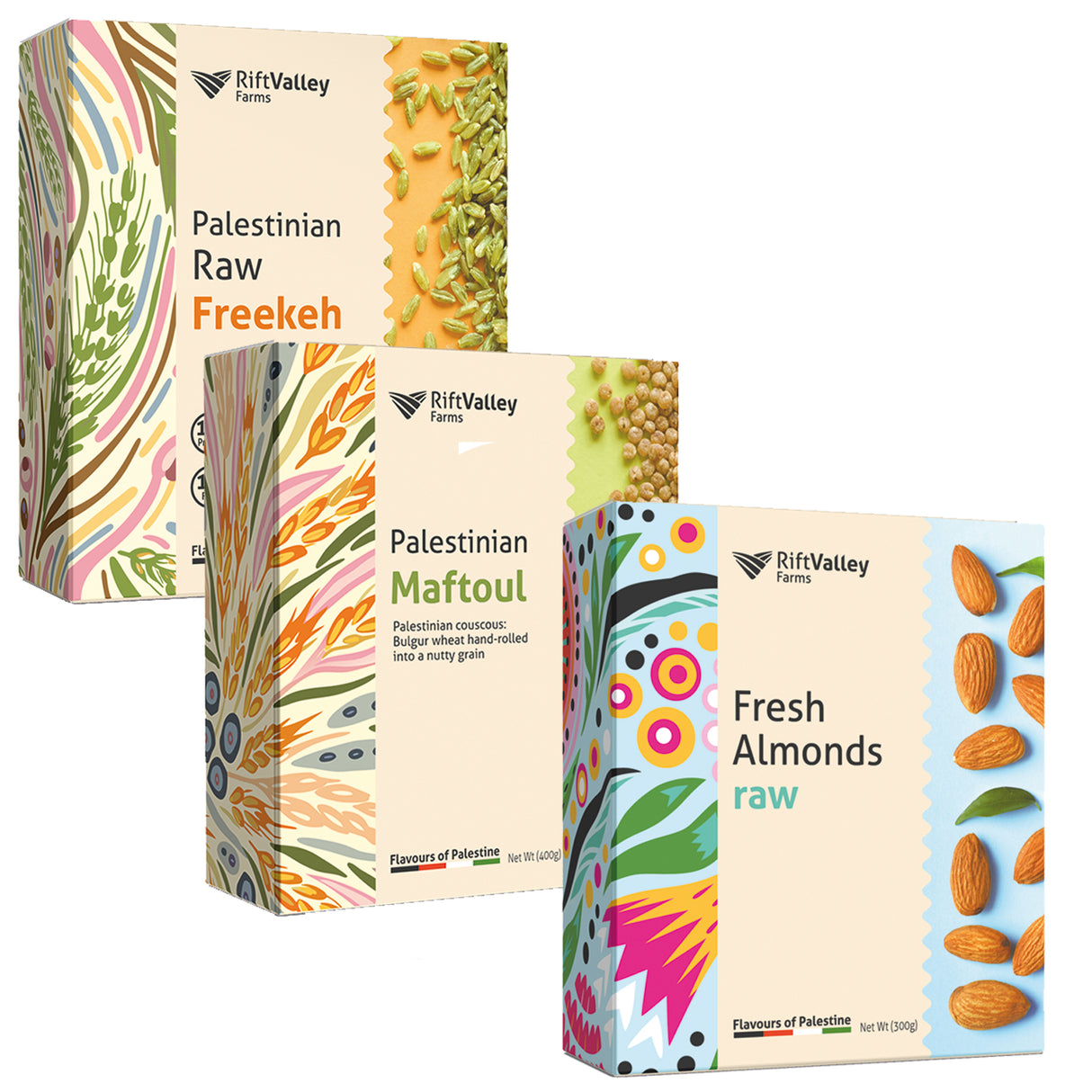 Palästina Spar-Set: Freekeh, Maftoul & Mandeln 20 % günstiger