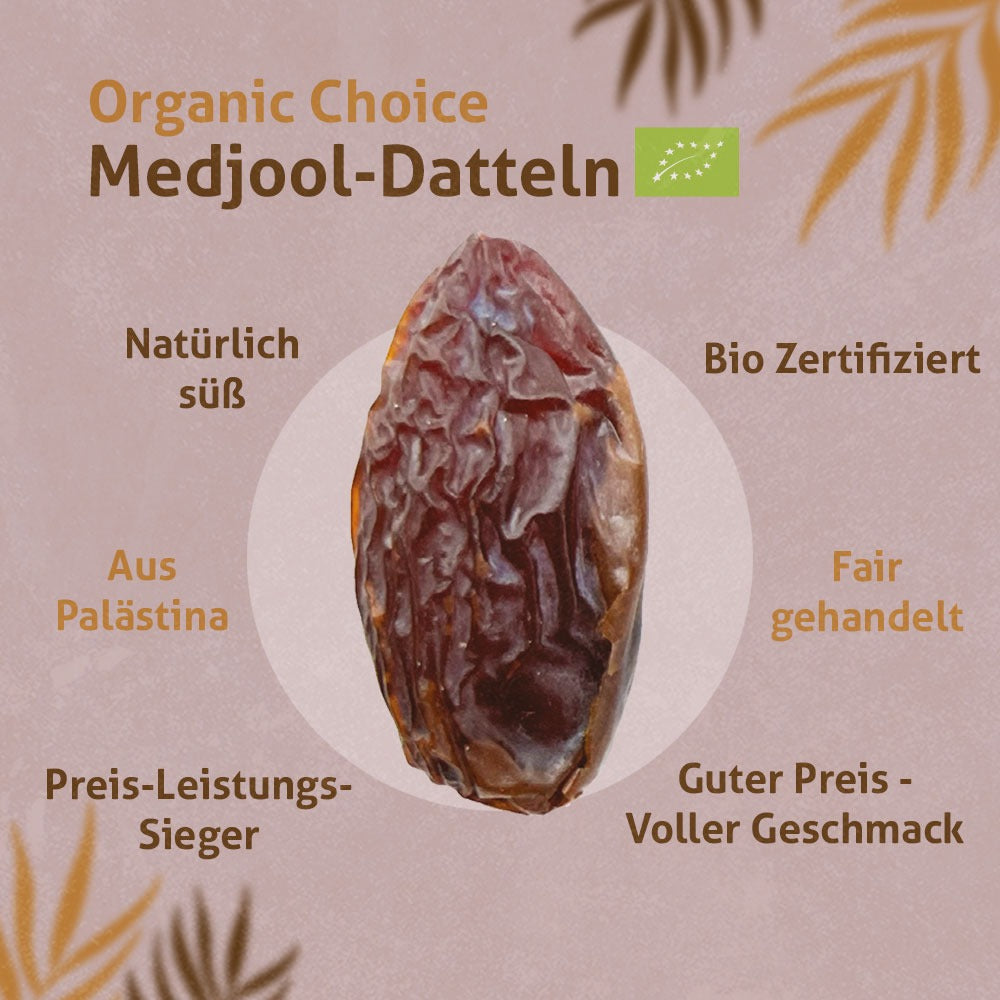Palästinensische Bio Medjool Datteln Choice 5KG - Rift Valley Farms Ernte 2025