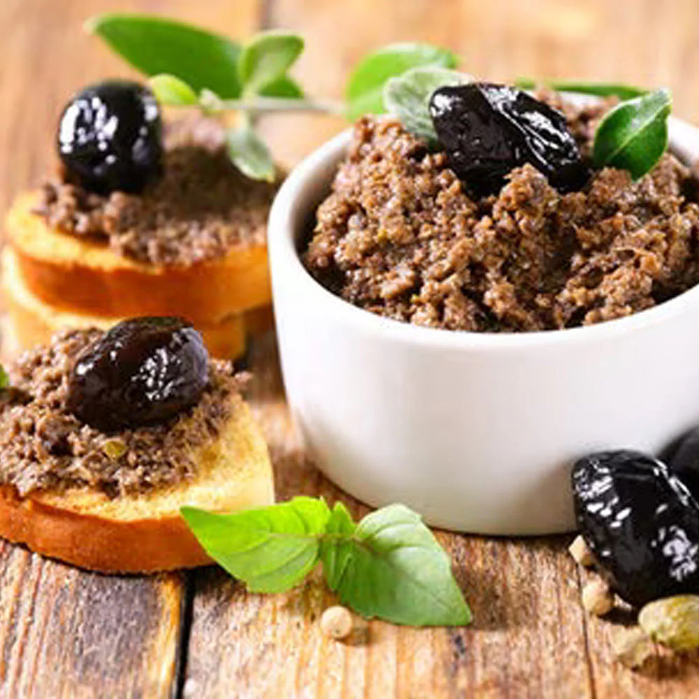 Schwarze Oliven Tapenade aus Palästina 200g