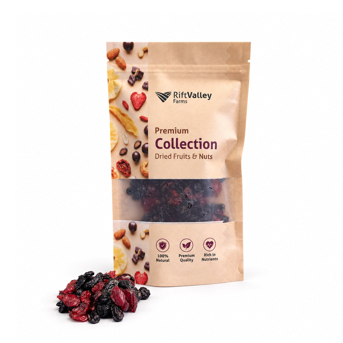 Beeren-Kirsch-Mix 150 g – getrocknete Fruchtmischung Trockenfrüchte Rift Valley Farms