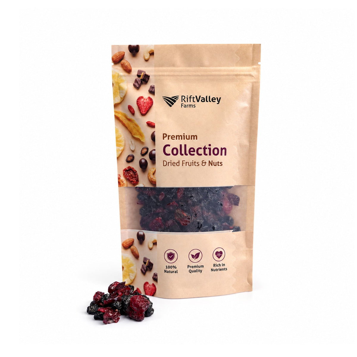 Beeren-Kirsch-Mix 150 g – getrocknete Fruchtmischung Trockenfrüchte Rift Valley Farms