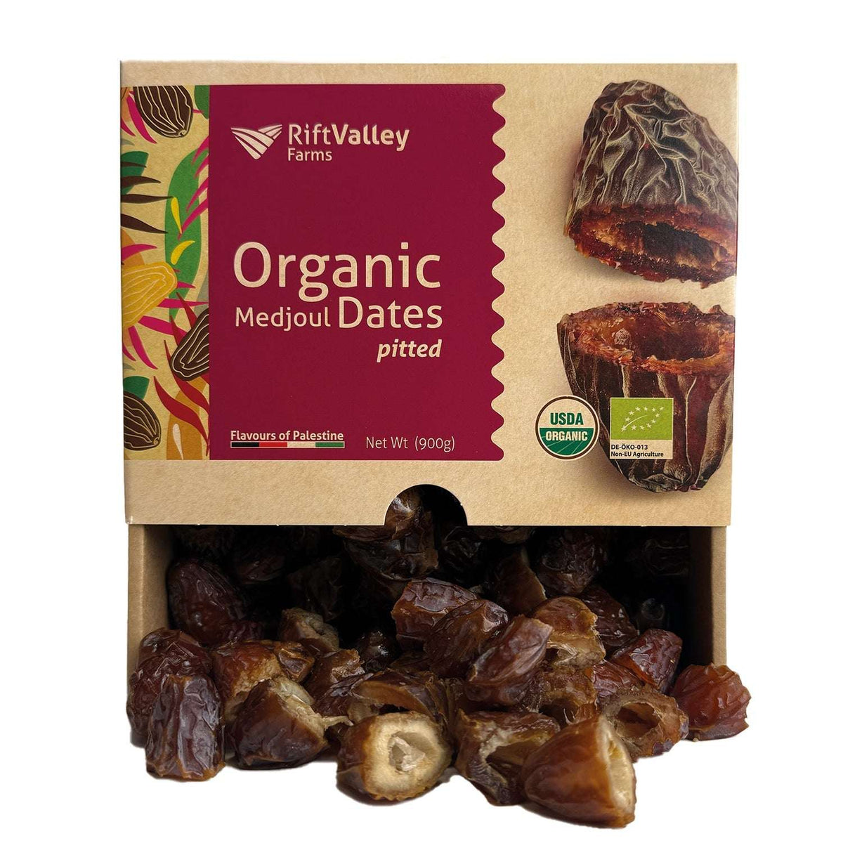 Bio Medjool Datteln Palästina – Geschnitten und Entkernt - Rift Valley Farms EU