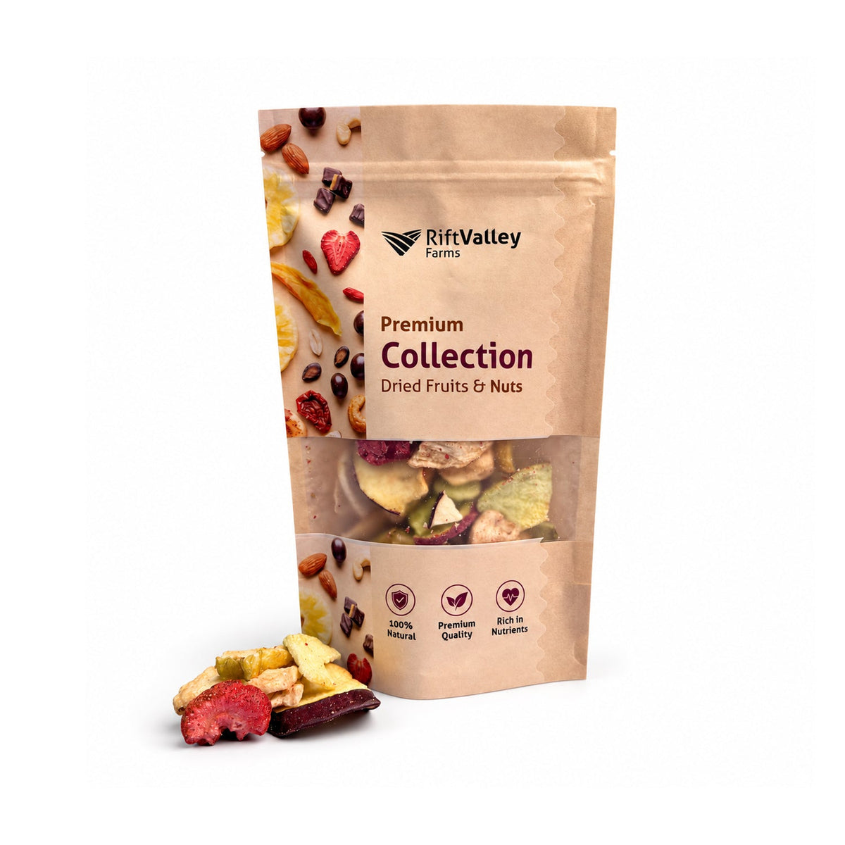 Fruchtchips Cocktail 60 g – knusprige Fruchtmischung - Rift Valley Farms EU