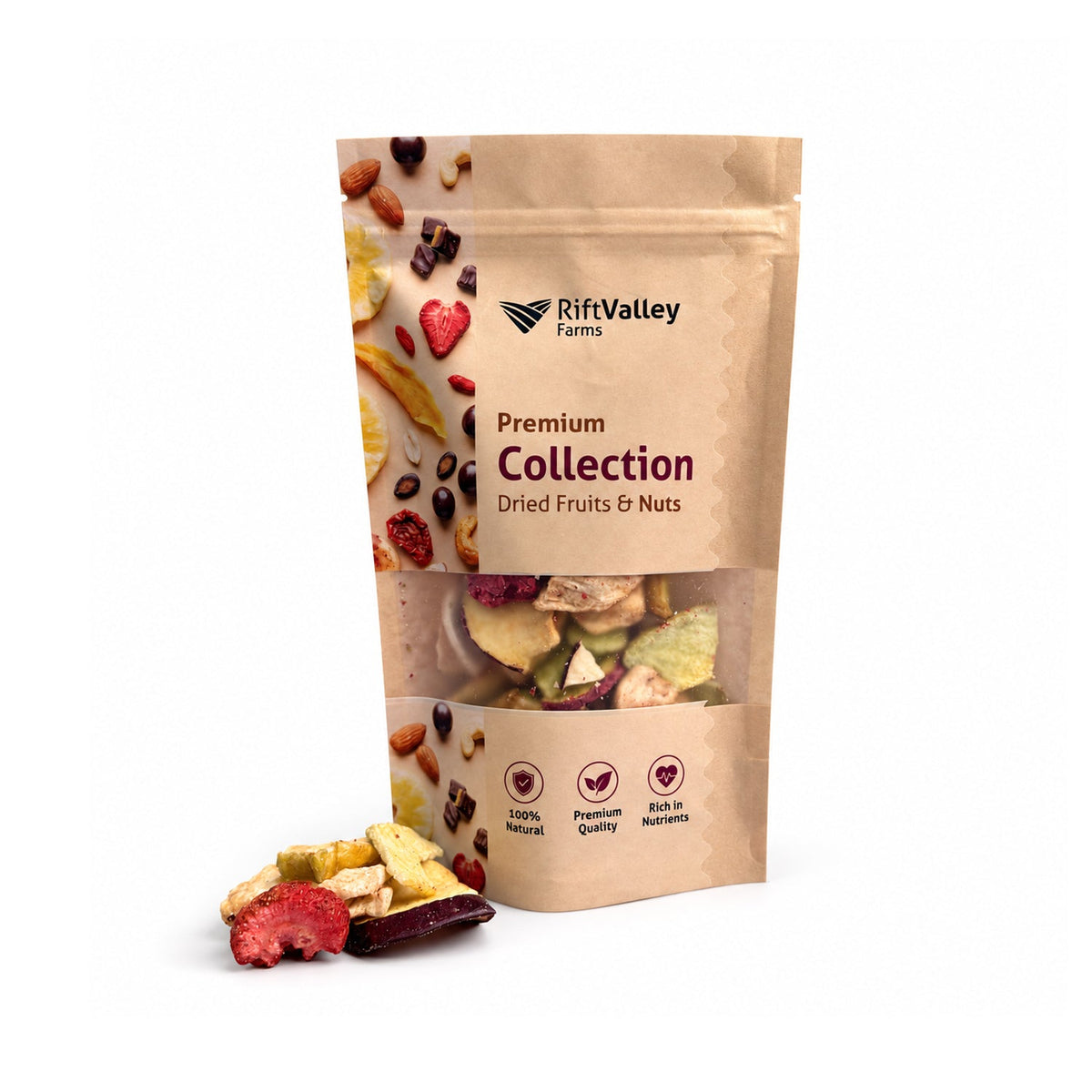 Fruchtchips Cocktail 60 g – knusprige Fruchtmischung Fruchtchips Rift Valley Farms