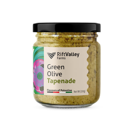 Grüne Oliven Tapenade aus Palästina 200g - Rift Valley Farms EU