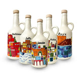 Handgemalte Keramik-Olivenölflasche + 500 ml Olivenöl - Rift Valley Farms EU
