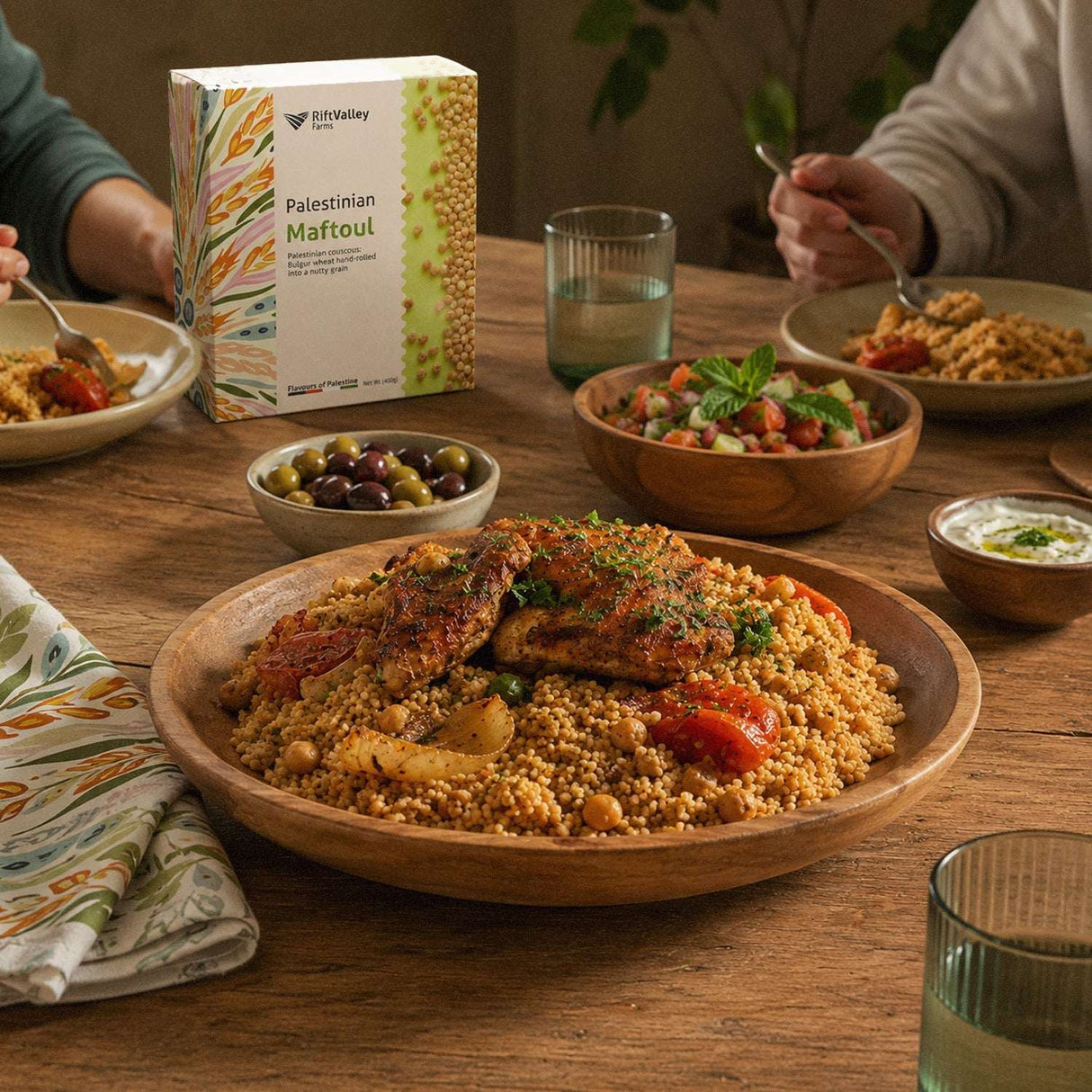 Maftoul aus Palästina – Traditionelles Couscous 400G - Rift Valley Farms EU