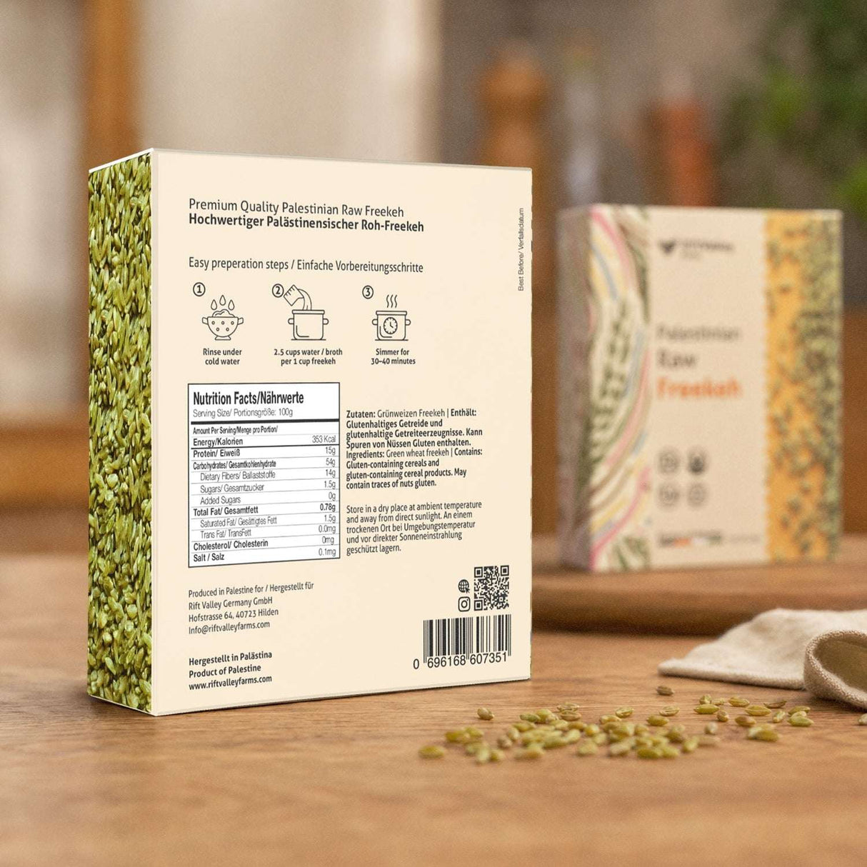 Palästina Spar-Set: Freekeh, Maftoul & Mandeln - Rift Valley Farms EU