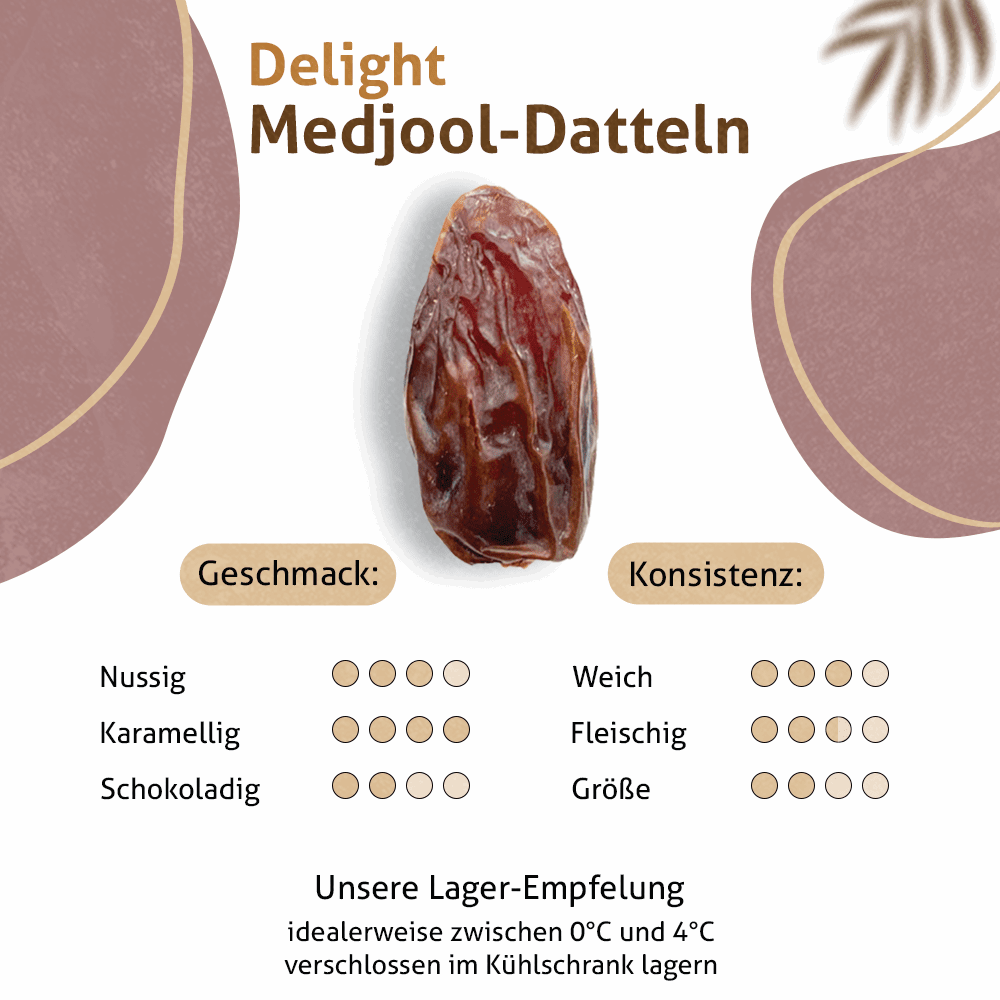 Palästinensiche Medjool Datteln Delight 1KG - Rift Valley Farms EU