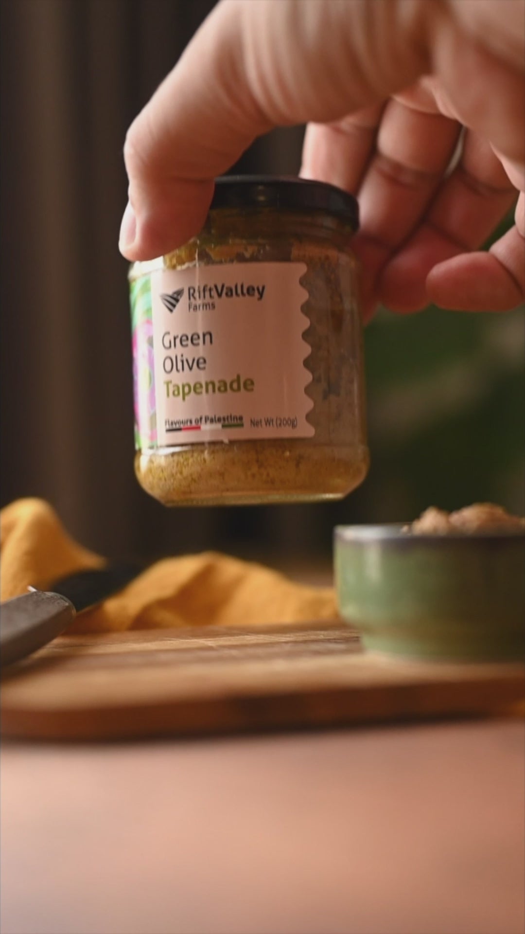 Grüne Oliven Tapenade aus Palästina 200g